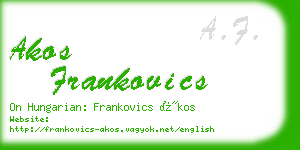 akos frankovics business card